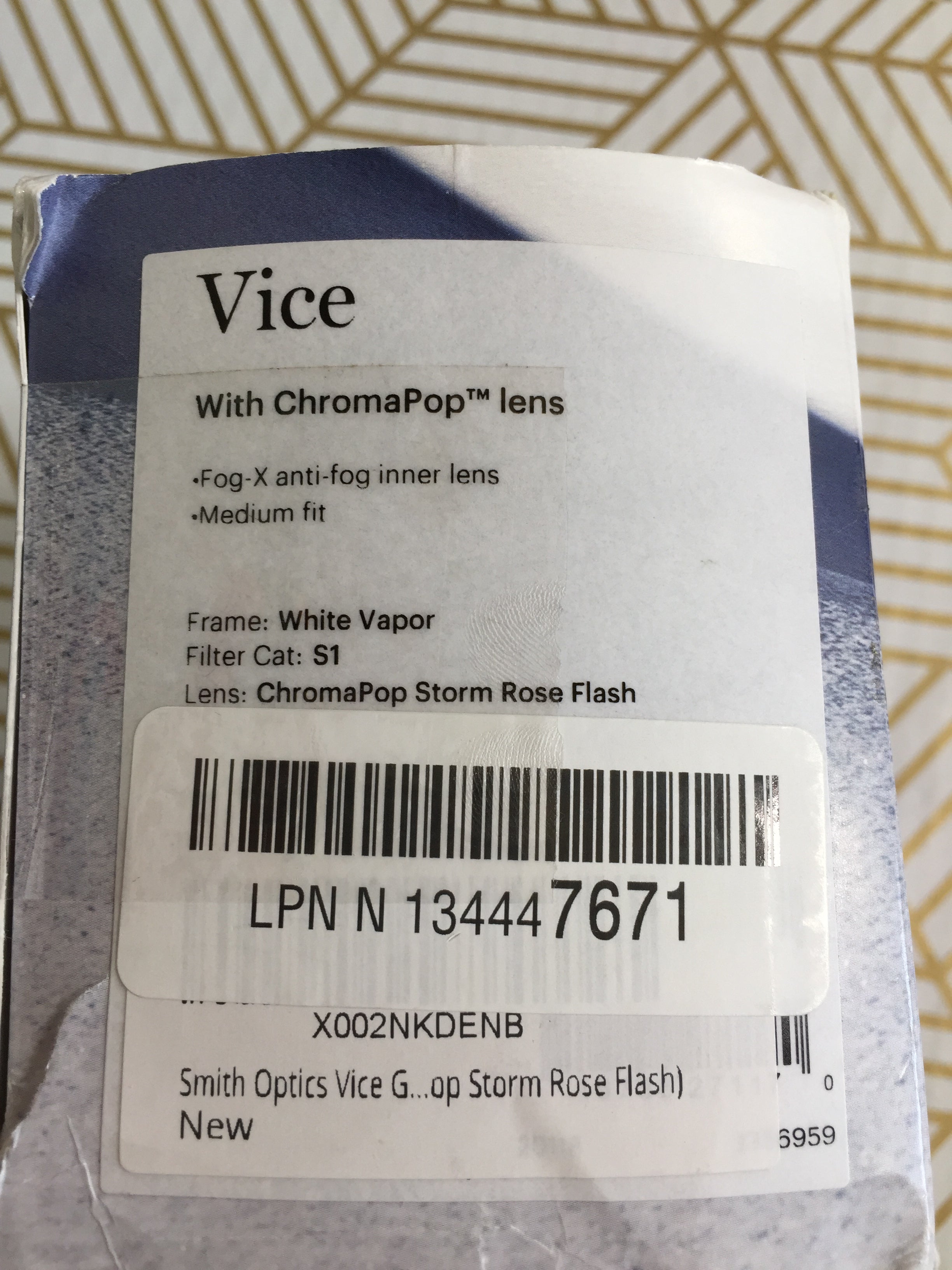 Smith Optics 2019 Vice Snow Goggles - Vaper White/Chromapop Storm Rose Flash (7746670035182)